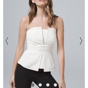 NWT DRAPED BUSTIER TOP